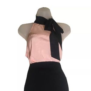 New York & Company sleeveless halter blouse.